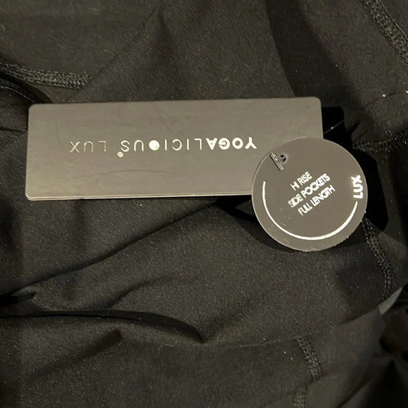 Yogalicious Lux high waisted leggings Black XXL  NWT - Picture 7 of 16